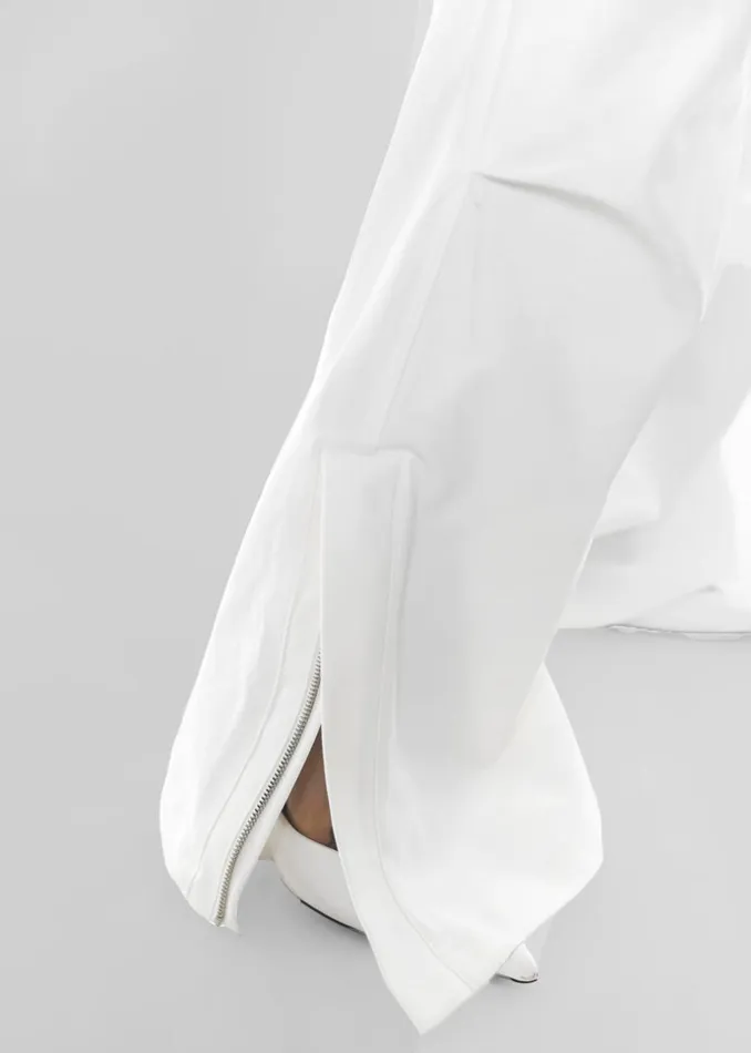 Women The Frankie Shop Bottoms Valo Cargo Pants White