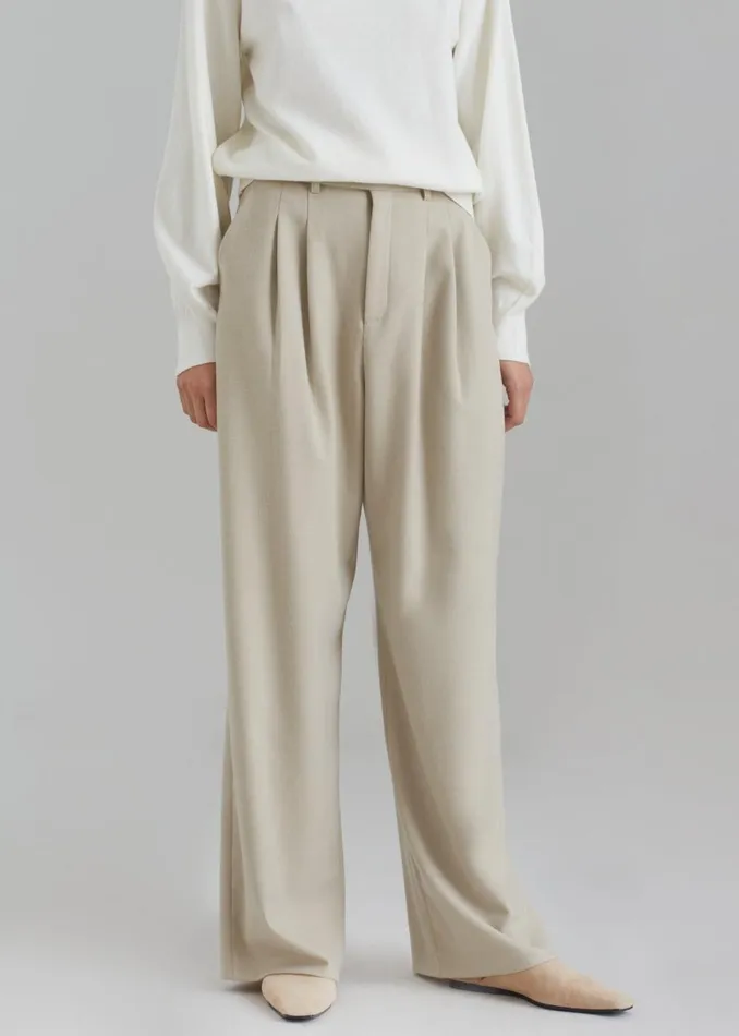 Women The Frankie Shop Bottoms Vance Pants Beige