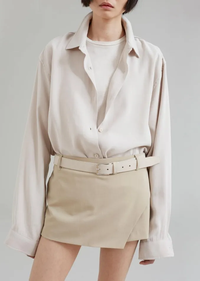 Women The Frankie Shop Bottoms Verona Mini Skort Beige
