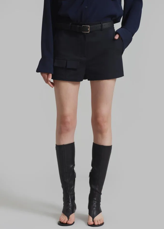 Women The Frankie Shop Bottoms Wendy Mini Shorts Navy