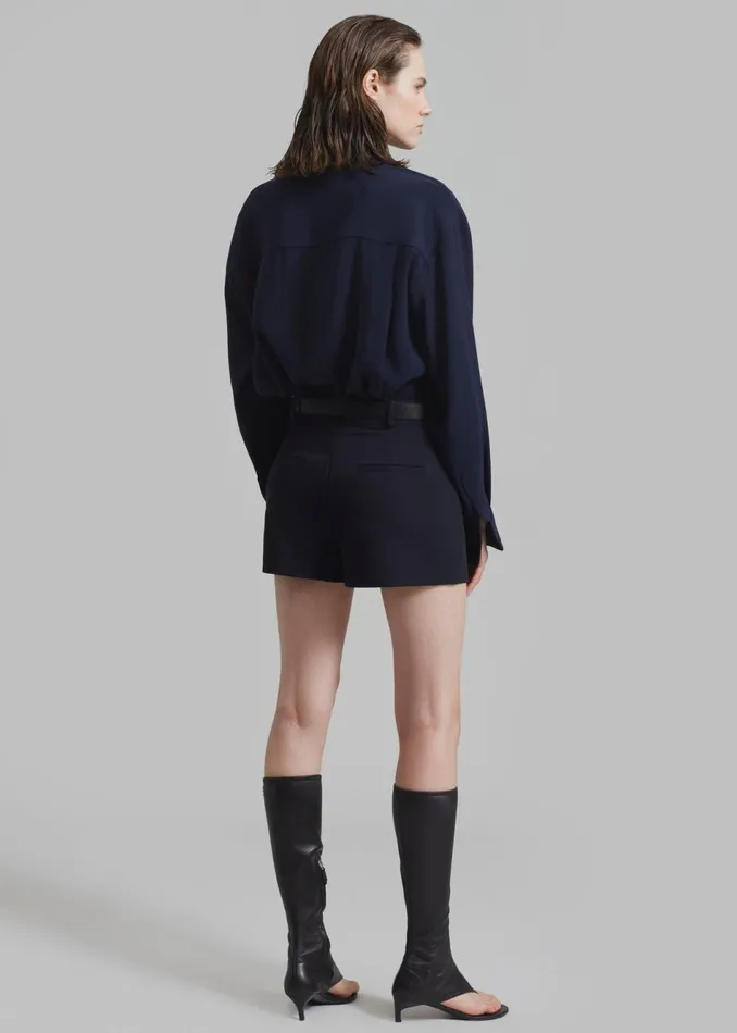 Women The Frankie Shop Bottoms Wendy Mini Shorts Navy