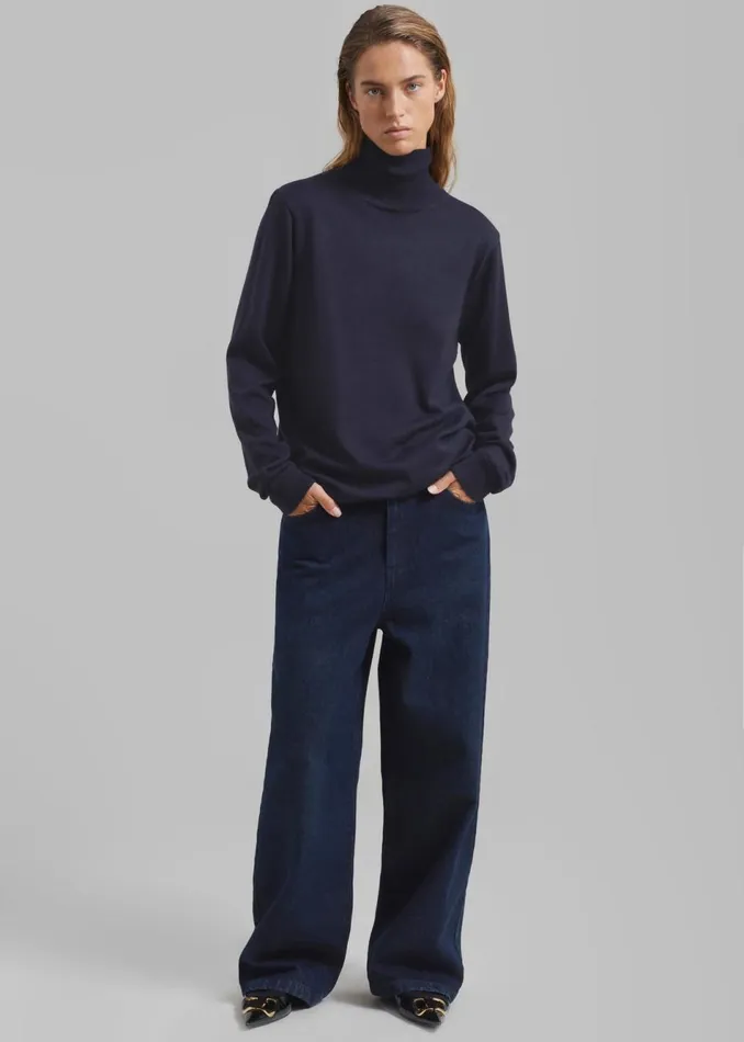 Women The Frankie Shop Bottoms William Denim Pants Dark Wash