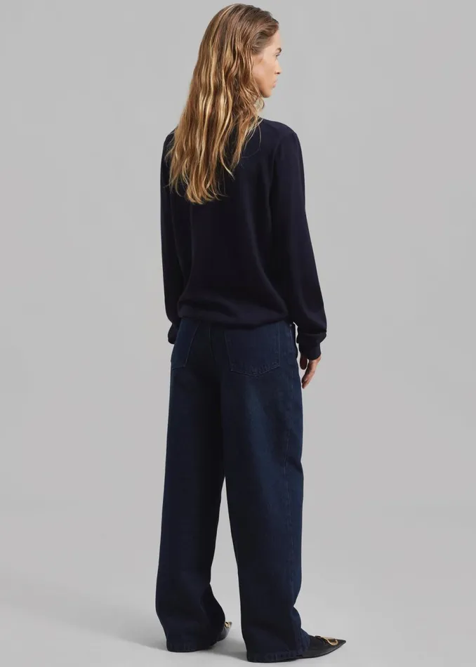Women The Frankie Shop Bottoms William Denim Pants Dark Wash