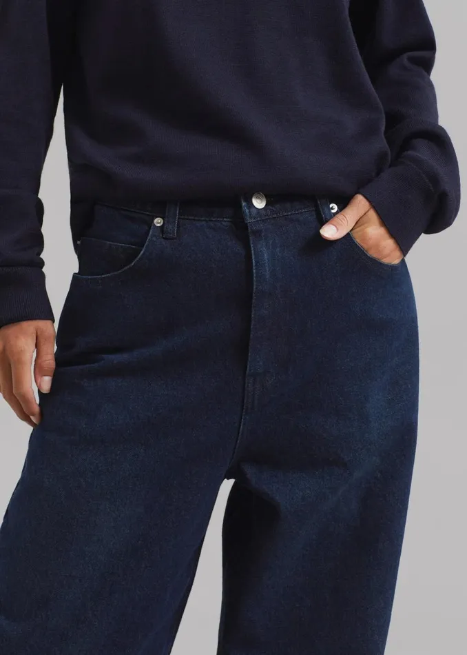 Women The Frankie Shop Bottoms William Denim Pants Dark Wash