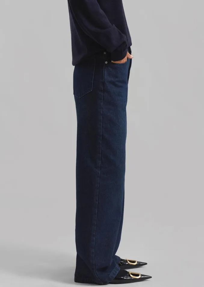 Women The Frankie Shop Bottoms William Denim Pants Dark Wash