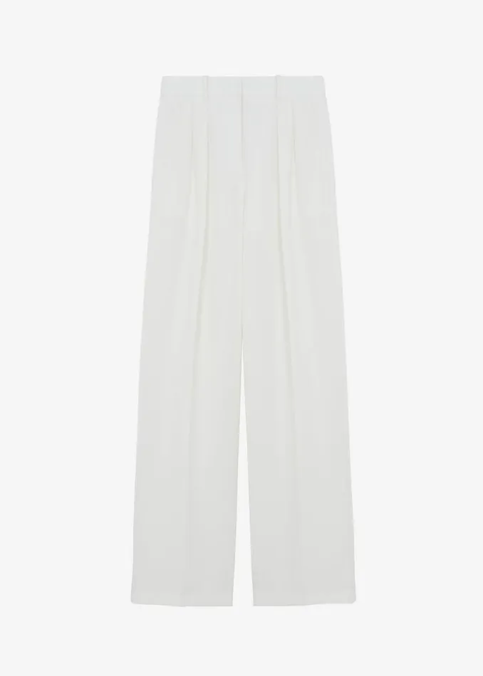Women The Frankie Shop Bottoms Zia Pintuck Trousers White