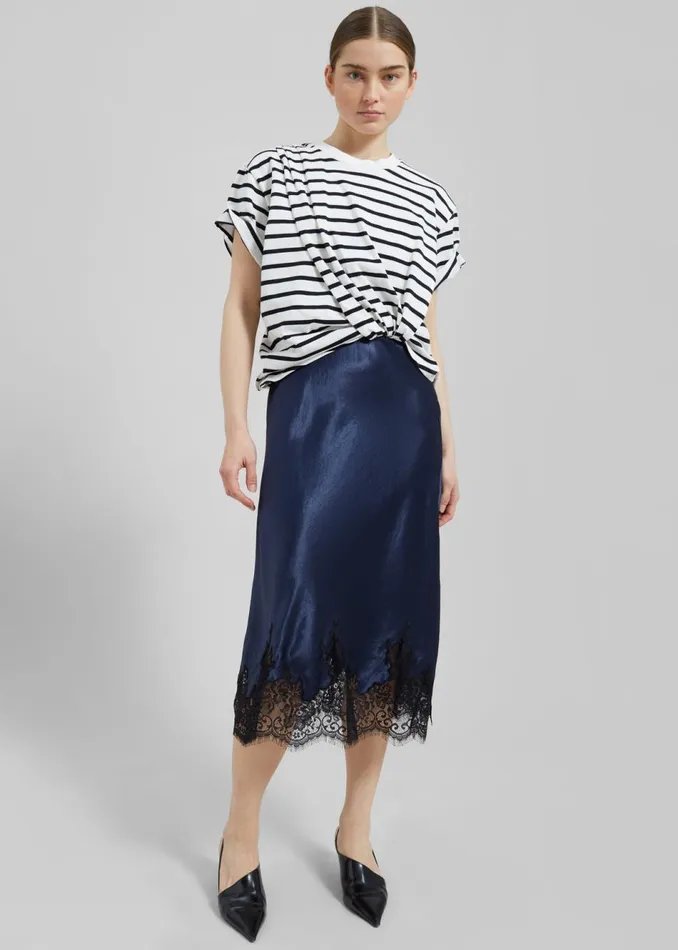 Women The Frankie Shop Dresses 31 Phillip Lim Striped Draped TShirt Slip Combo Dress White Multi Women The Frankie Shop Dresses 31 Phillip Lim Striped Draped TShirt Slip Combo Dress White Multi