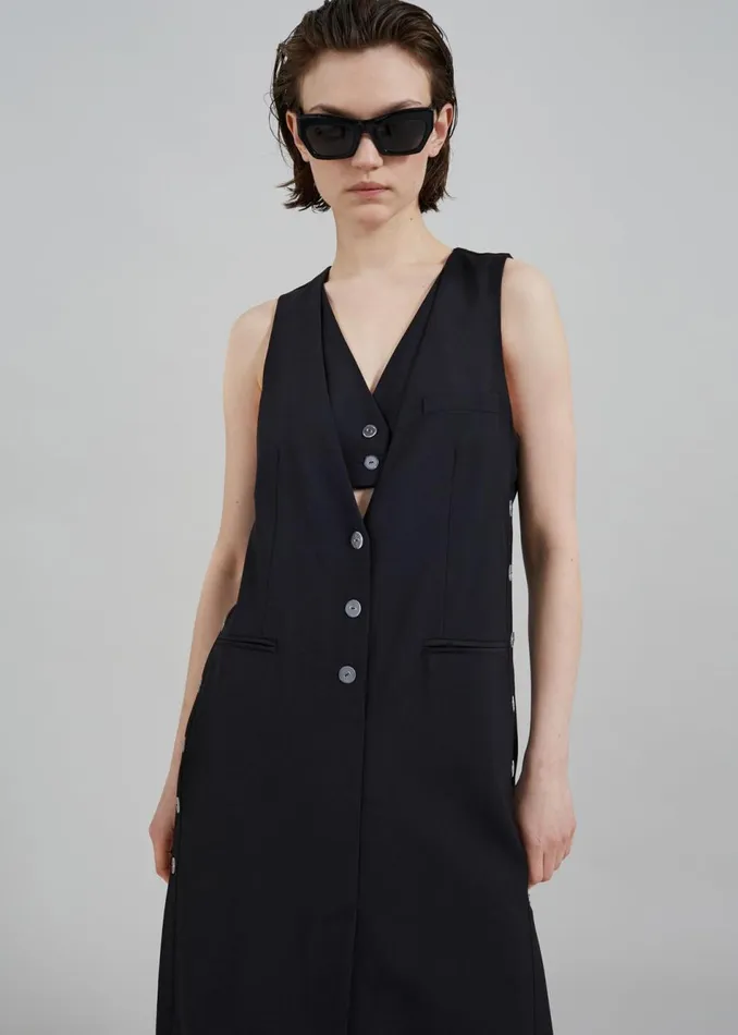 Women The Frankie Shop Dresses 31 Phillip Lim Tailored Vest Dress With SetIn Bra Black Women The Frankie Shop Dresses 31 Phillip Lim Tailored Vest Dress With SetIn Bra Black