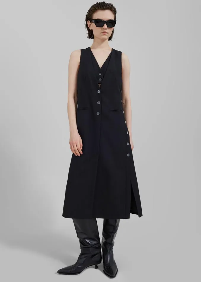 Women The Frankie Shop Dresses 31 Phillip Lim Tailored Vest Dress With SetIn Bra Black