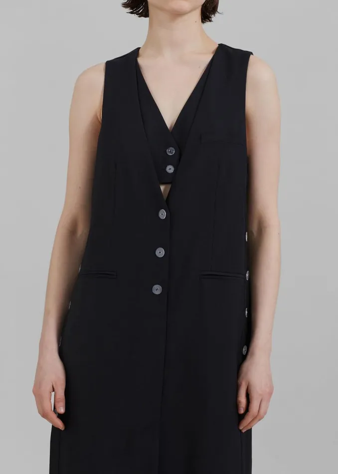 Women The Frankie Shop Dresses 31 Phillip Lim Tailored Vest Dress With SetIn Bra Black