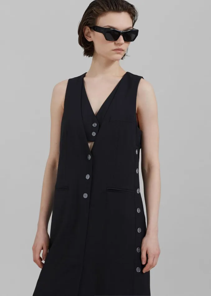Women The Frankie Shop Dresses 31 Phillip Lim Tailored Vest Dress With SetIn Bra Black