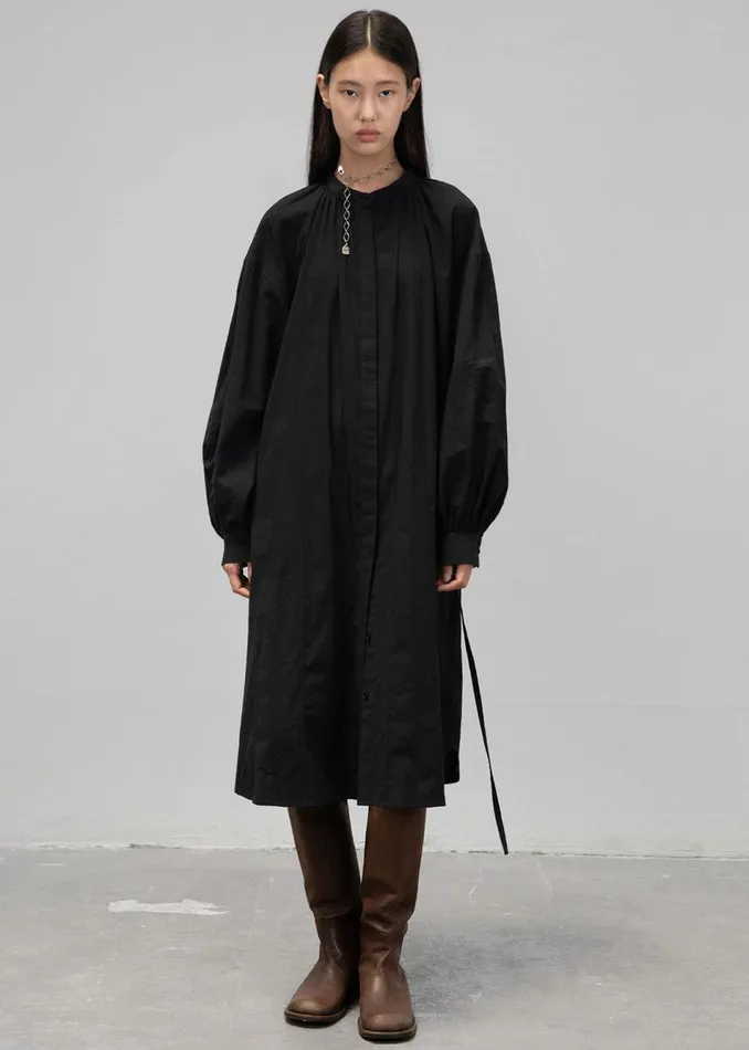 Women The Frankie Shop Dresses Amomento Shirring Long Dress Black