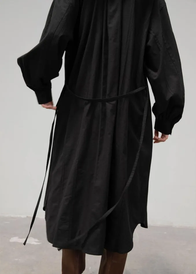 Women The Frankie Shop Dresses Amomento Shirring Long Dress Black