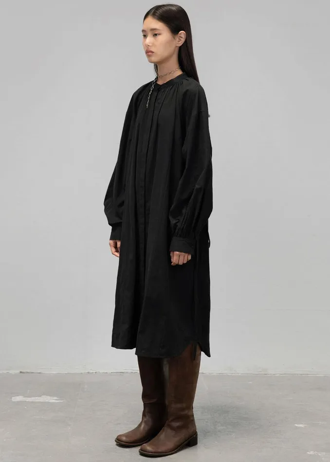 Women The Frankie Shop Dresses Amomento Shirring Long Dress Black
