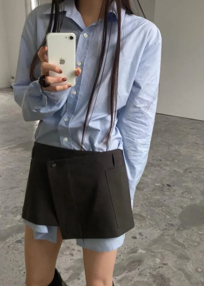Women The Frankie Shop Dresses Archie Shirt Dress Light Blue