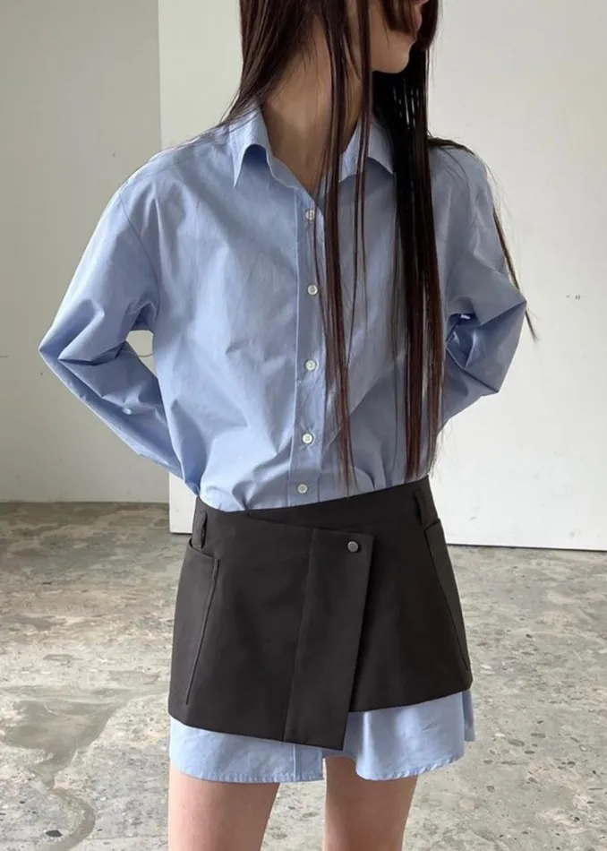 Women The Frankie Shop Dresses Archie Shirt Dress Light Blue