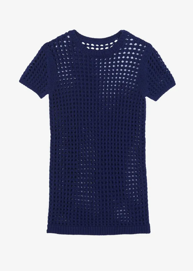 Women The Frankie Shop Dresses Ari Knit Mini Dress Navy