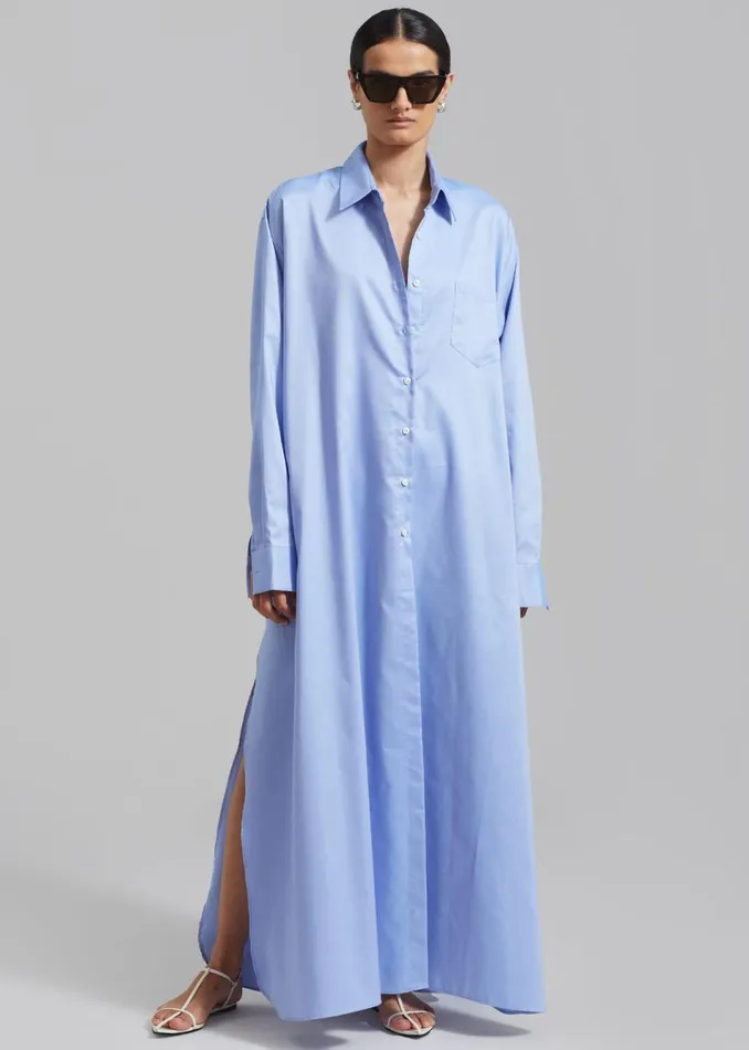 Women The Frankie Shop Dresses Avery Shirt Dress Blue