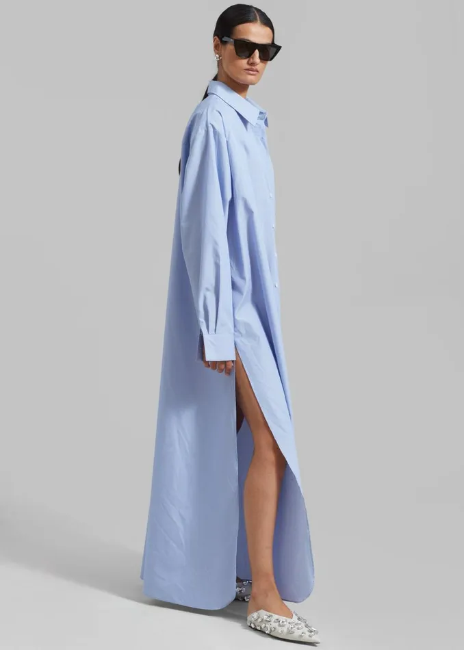 Women The Frankie Shop Dresses Avery Shirt Dress Blue Stripe