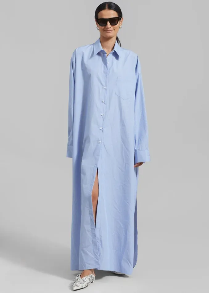 Women The Frankie Shop Dresses Avery Shirt Dress Blue Stripe