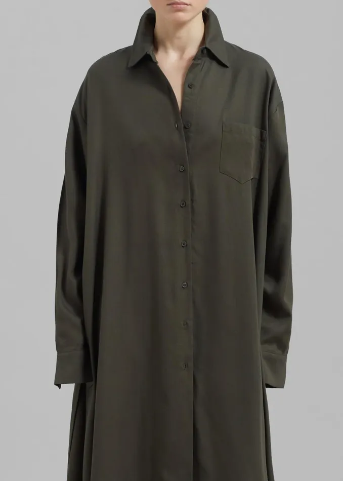 Women The Frankie Shop Dresses Avery Shirt Dress Khaki