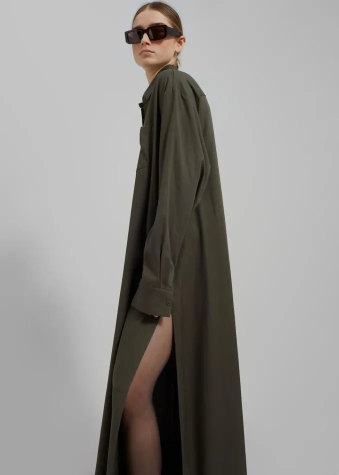 Women The Frankie Shop Dresses Avery Shirt Dress Khaki
