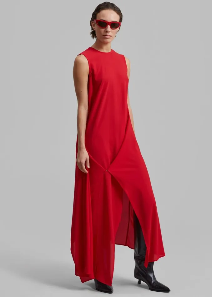 Women The Frankie Shop Dresses Beaufille Hari Dress Vermillion