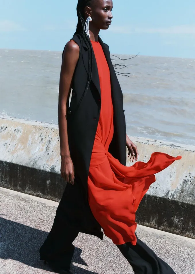 Women The Frankie Shop Dresses Beaufille Hari Dress Vermillion