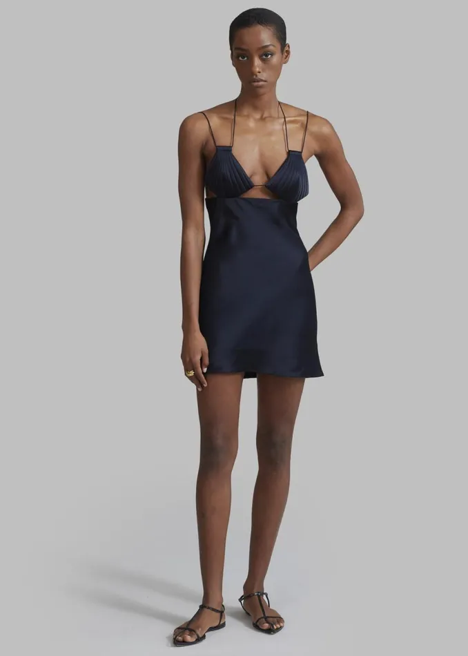 Women The Frankie Shop Dresses Bevza Mermaid Mini Dress Dark Ink Navy