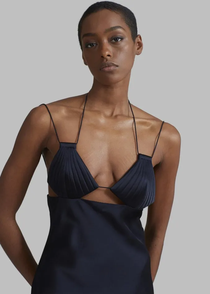 Women The Frankie Shop Dresses Bevza Mermaid Mini Dress Dark Ink Navy