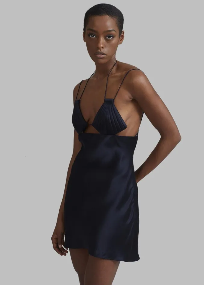 Women The Frankie Shop Dresses Bevza Mermaid Mini Dress Dark Ink Navy