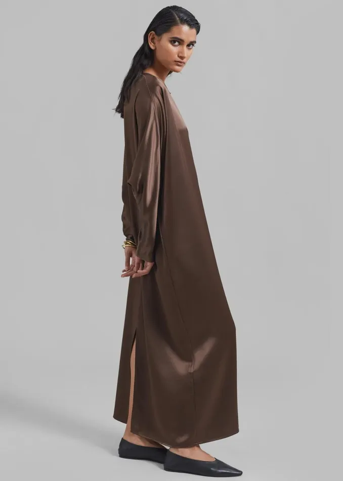 Women The Frankie Shop Dresses By Malene Birger Odelle Maxi Dress Warm Brown