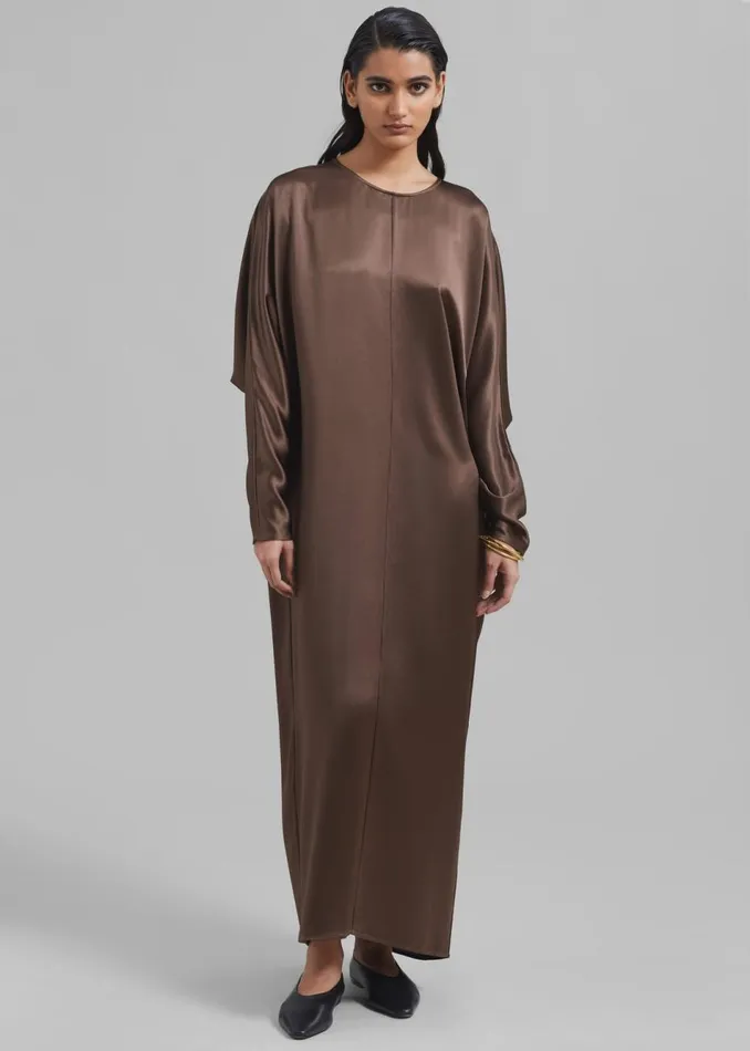 Women The Frankie Shop Dresses By Malene Birger Odelle Maxi Dress Warm Brown