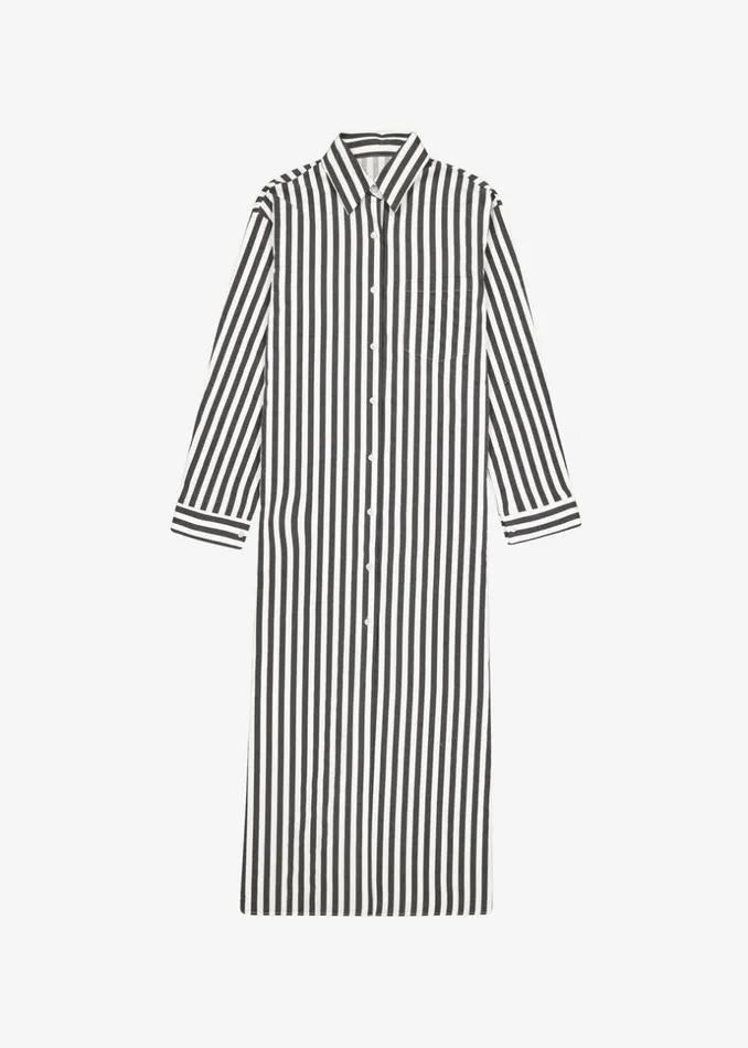 Women The Frankie Shop Dresses Cala Shirt Dress Black Stripe