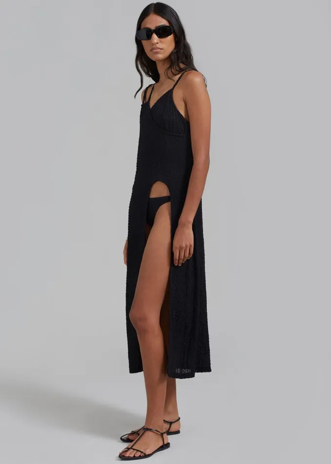 Women The Frankie Shop Dresses Cali Crochet Dress Black