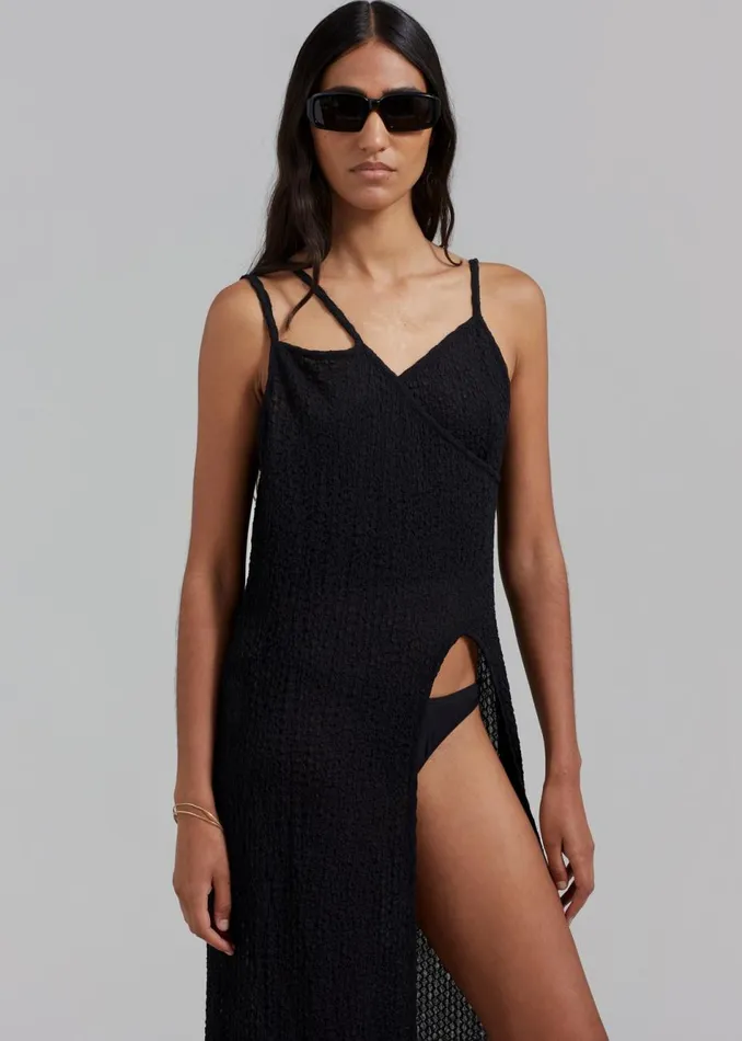 Women The Frankie Shop Dresses Cali Crochet Dress Black