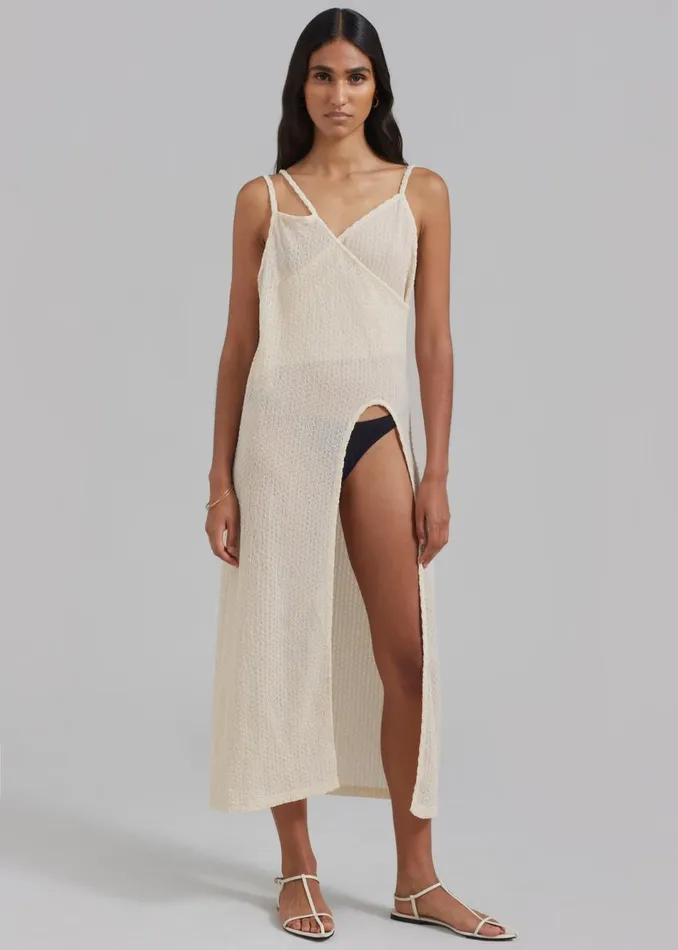 Women The Frankie Shop Dresses Cali Crochet Dress Cream