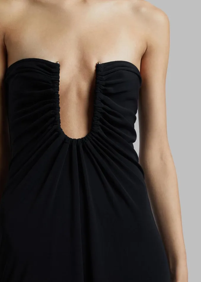 Women The Frankie Shop Dresses Christopher Esber Arced Palm Strapless Dress Black