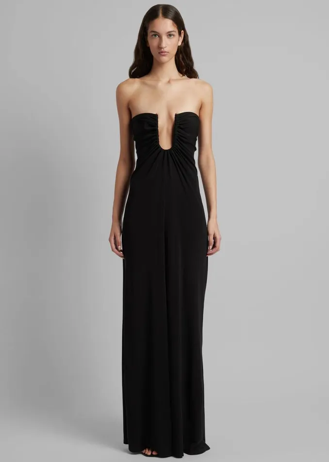 Women The Frankie Shop Dresses Christopher Esber Arced Palm Strapless Dress Black