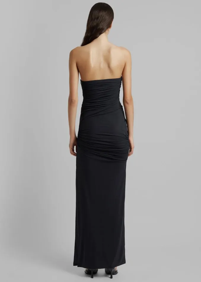 Women The Frankie Shop Dresses Christopher Esber Encompassed Looped Bodice Dress Black
