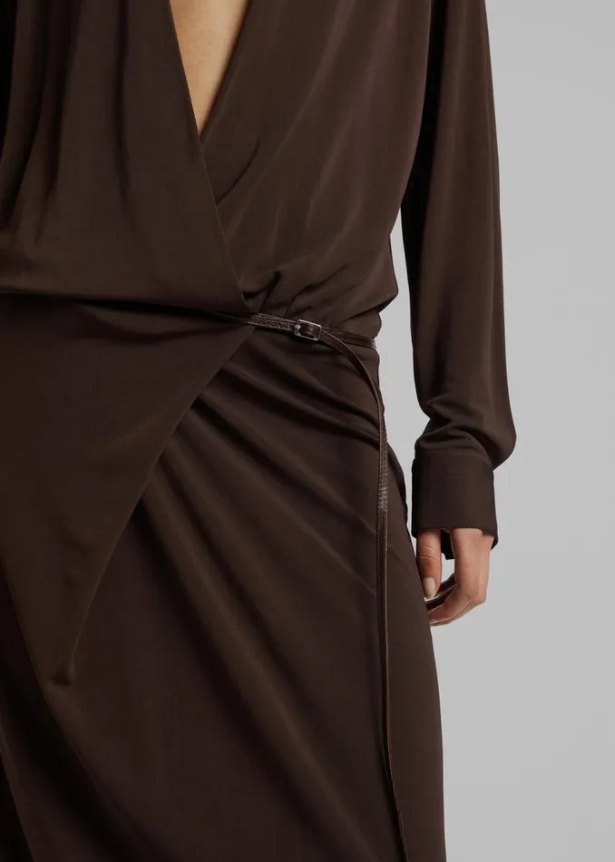 Women The Frankie Shop Dresses Christopher Esber Framed Buckle Wrap Shirt Dress Cacao