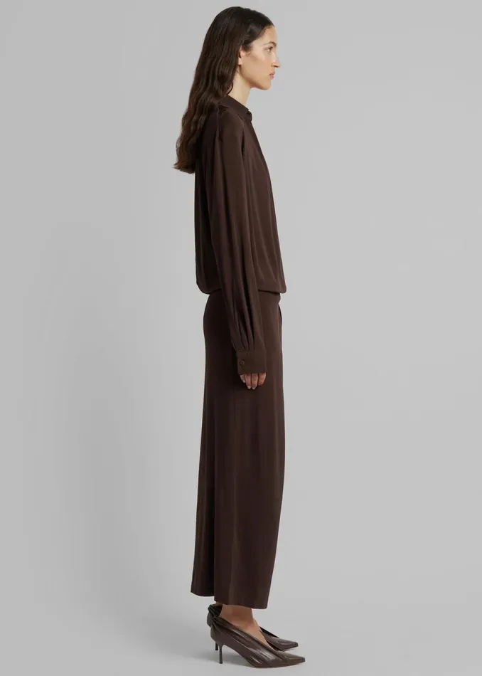 Women The Frankie Shop Dresses Christopher Esber Framed Buckle Wrap Shirt Dress Cacao
