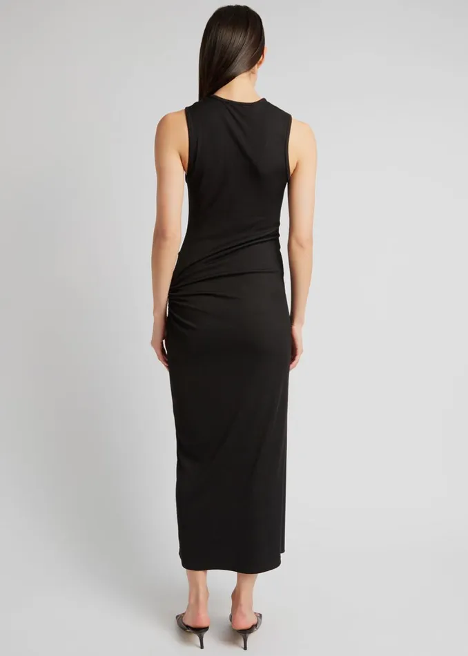 Women The Frankie Shop Dresses Christopher Esber Ruched Quartz Hip Tank Dress Blackyellow Stones