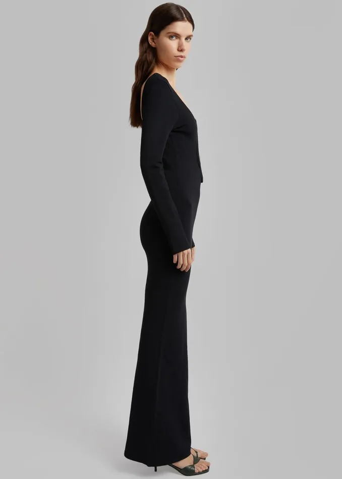 Women The Frankie Shop Dresses Christopher Esber Salacia Wire Long Sleeve Dress Black