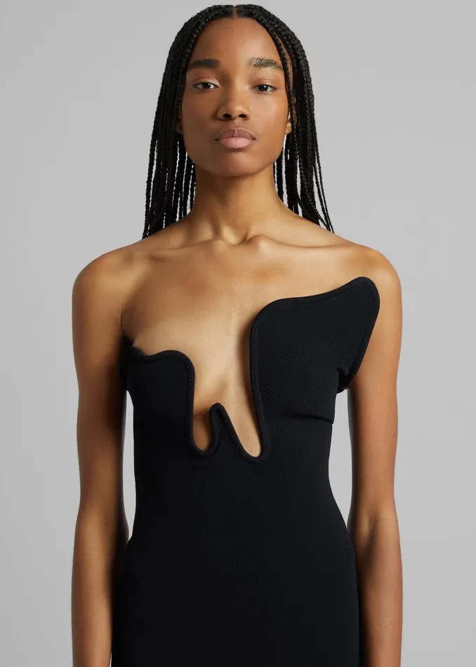 Women The Frankie Shop Dresses Christopher Esber Salacia Wire Strapless Maxi Dress Black