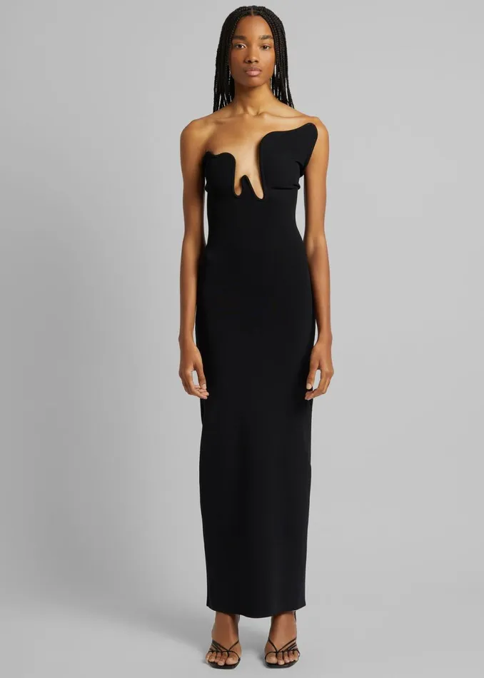Women The Frankie Shop Dresses Christopher Esber Salacia Wire Strapless Maxi Dress Black