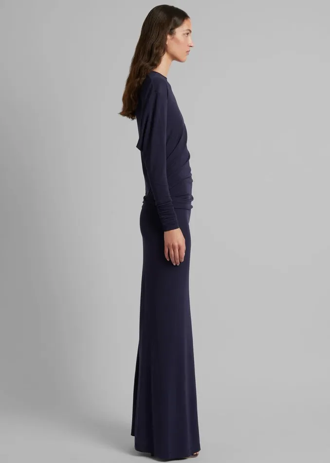 Women The Frankie Shop Dresses Christopher Esber Side Cowl Long Sleeve Dress Ink