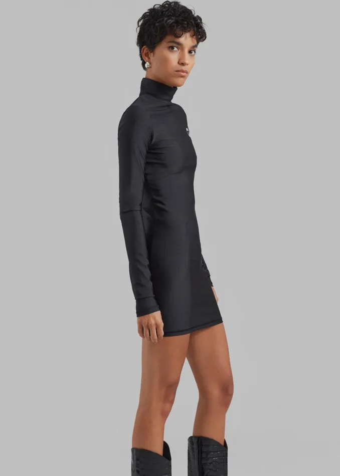 Women The Frankie Shop Dresses Coperni High Neck Fitted Mini Dress Black