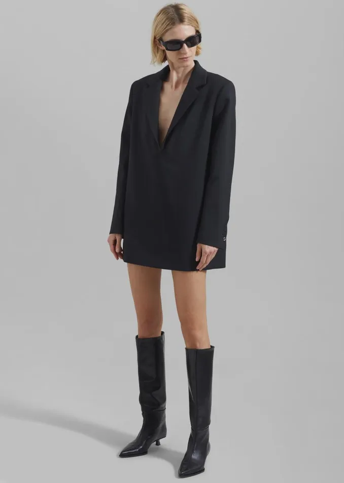 Women The Frankie Shop Dresses Coperni Oversized Tailored Jacket Dress Black