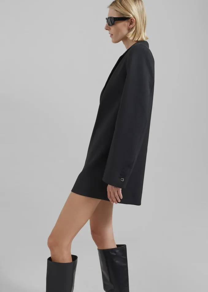 Women The Frankie Shop Dresses Coperni Oversized Tailored Jacket Dress Black